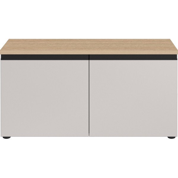 Sivo-bež/v svetli naravni barvi omarica za čevlje s klopjo 96x49x41 cm Cormano – Germania-image-4