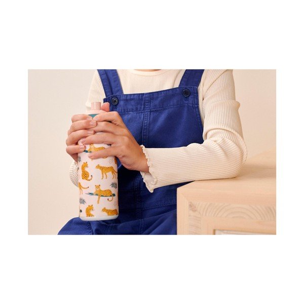 Svetlo rožnata plastična otroška steklenička za vodo 400 ml Fairy Garden – Mepal-image-4