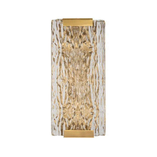 Steklena stenska svetilka v zlati barvi Oblin – Mauro Ferretti