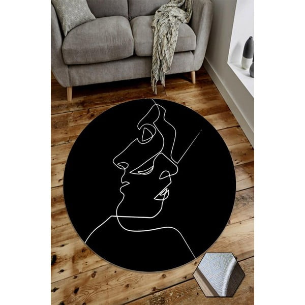 Preproga Rizzoli Faces, ⌀ 100 cm-image-1