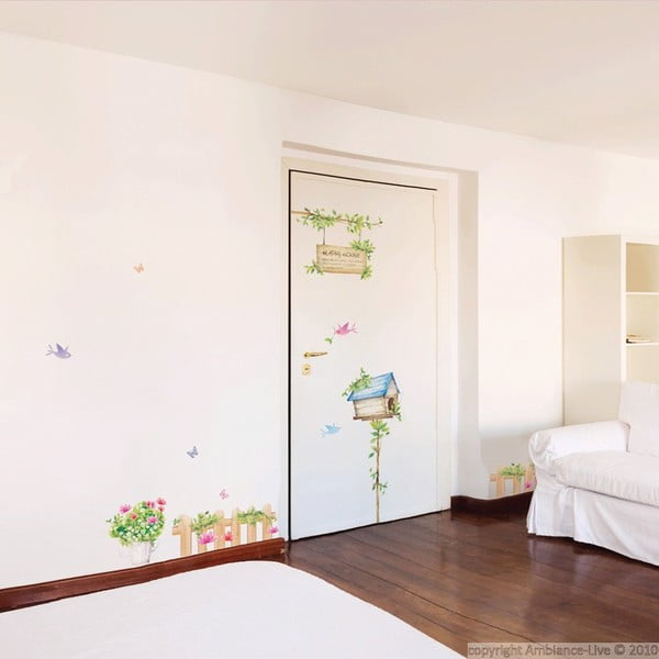 Komplet stenskih nalepk Ambiance Happy House, 42x30 cm-image-1