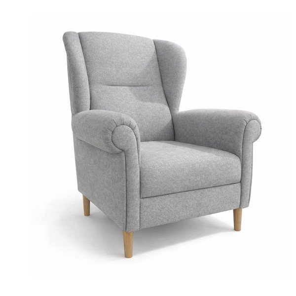 Svetlo siv fotelj z naslonom Swan – Ropez