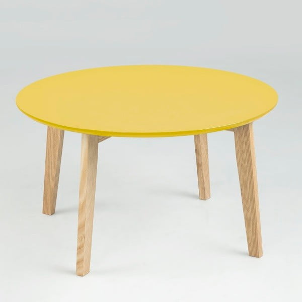 Zložljiva miza Molina ⌀80 cm, rumena