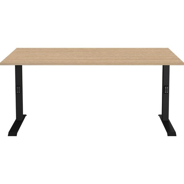 Pisalna miza z nastavljivo višino z mizno ploščo v hrastovem dekorju 80x160 cm Lissabon – Germania-image-2