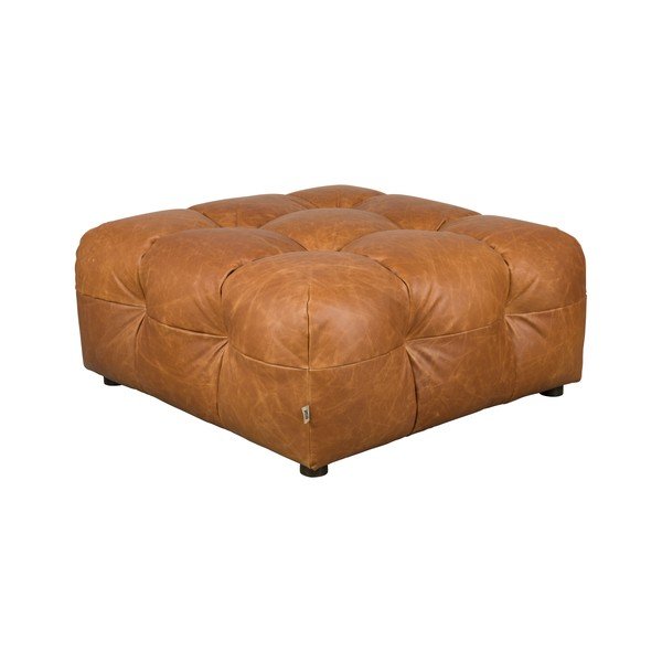 Usnjen modularni otoman v konjak rjavi barvi Hackman – Dutchbone-image-2