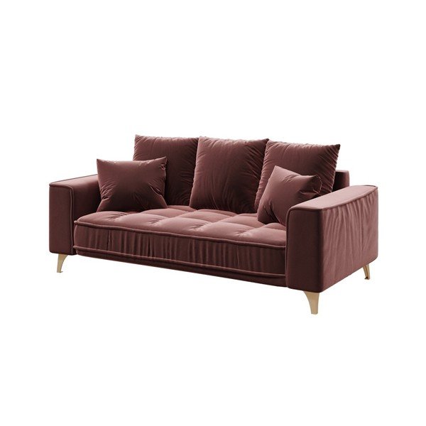 Temno roza žametna zofa Devichy Chloe, 204 cm-image-2