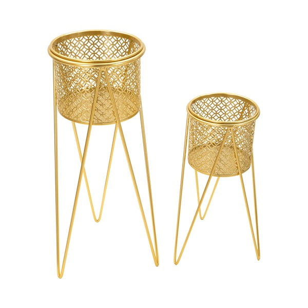 Kovinska stojala za cvetlične lonce v kompletu 2 ks ø 20 cm (višina 46 cm) Nat – Mauro Ferretti-image-2