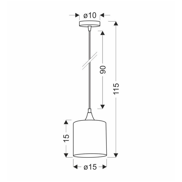 Temno zelena viseča svetilka s tekstilnim senčnikom ø 15 cm Patti – Candellux Lighting-image-2