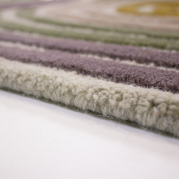 Zelena ročno tkana volnena preproga 140x200 cm Spiral Shaped  – Flair Rugs-image-3