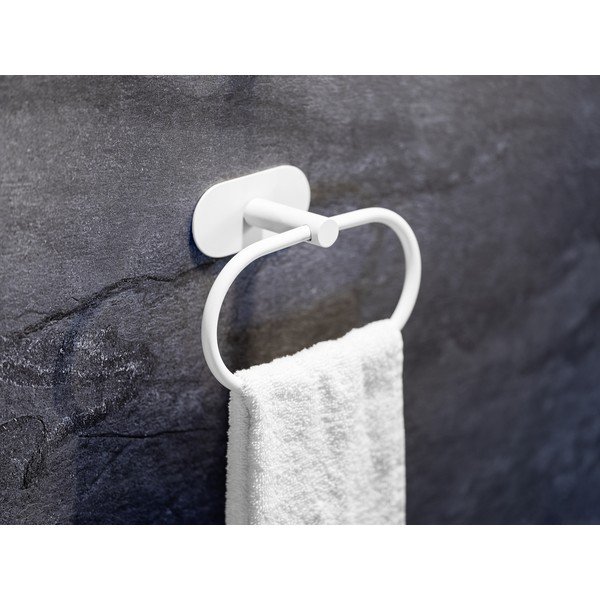 Belo držalo za brisače iz nerjavečega jekla z namestitvijo brez vrtanja Orea – Wenko-image-2