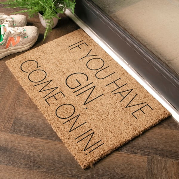 Predpražnik iz kokosovih vlaken 40x60 cm If You Have Gin – Artsy Doormats-image-1