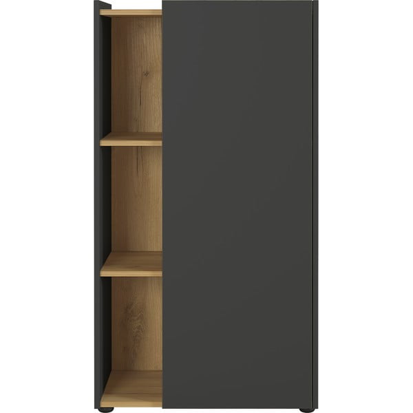 Temno siva knjižna omara iz hrastovega dekorja 62x115 cm Austin - Germania