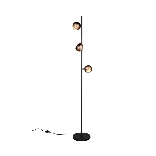 Črno-bronasta LED stoječa svetilka (višina 150 cm) Orbit – Trio Select-image-3