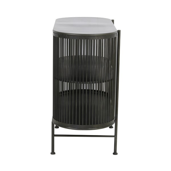 Črna kovinska komoda 100x80 cm Yinthe - Light & Living-image-4