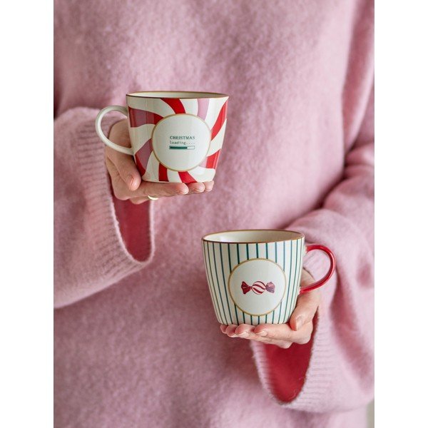 Skodelice v kompletu 2 ks z božičnim motivom iz kamenine 380 ml Yule – Bloomingville-image-1