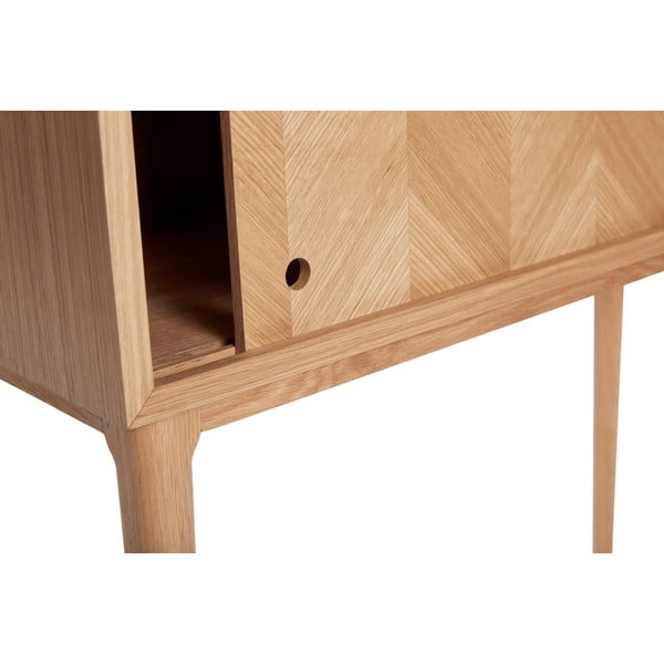 Komoda iz hrastovega lesa Hübsch Herringbone, výška 90 cm-image-3