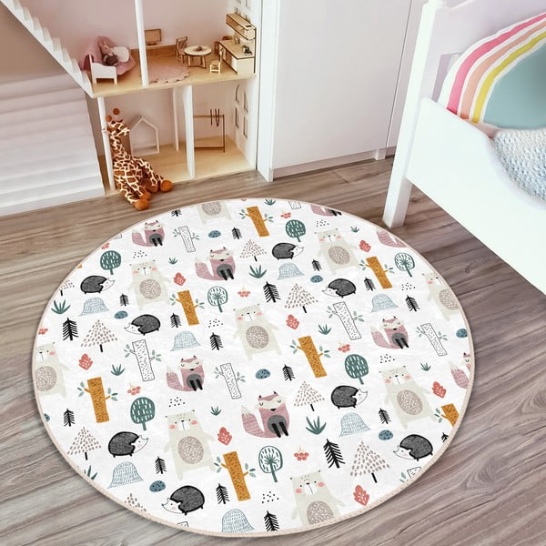 Bela otroška preproga ø 100 cm Comfort – Mila Home-image-4