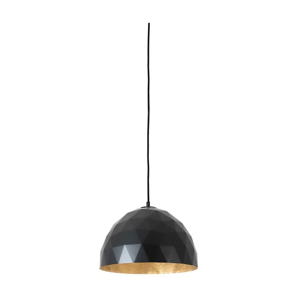 Črna viseča svetilka z zlatim detajlom Custom Form Leonard, ø 35 cm