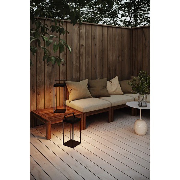 Črna zunanja solarna LED lanterna s polnjenjem na USB (višina 53 cm) Pure – Markslöjd-image-1