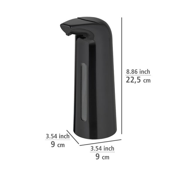 Črn avtomatski plastični dozirnik za milo 0,4 l Larino - Wenko-image-3