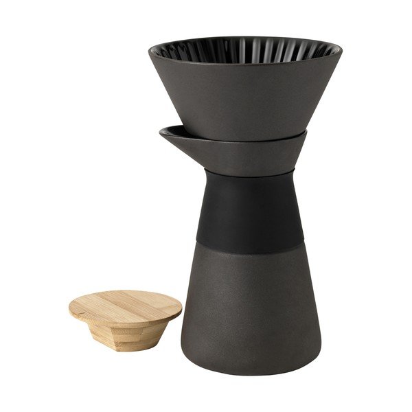 Črn komplet za pripravo filter kave iz kamenine 600 ml Theo – Stelton