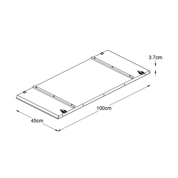 Dodatna mizna plošča v hrastovem dekorju 45x100 cm Carno – Unique Furniture-image-1