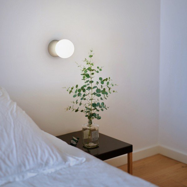 Siva stenska svetilka SULION Creta, višina 10 cm-image-1