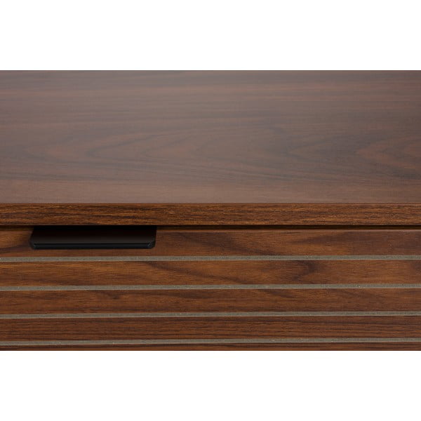 Rjava komoda v orehovem dekorju 110x74x40 cm Stripes – White Label-image-4