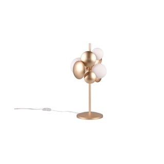 Bela/zlata namizna svetilka s steklenim senčnikom (višina 50 cm) Bubble – Trio Select