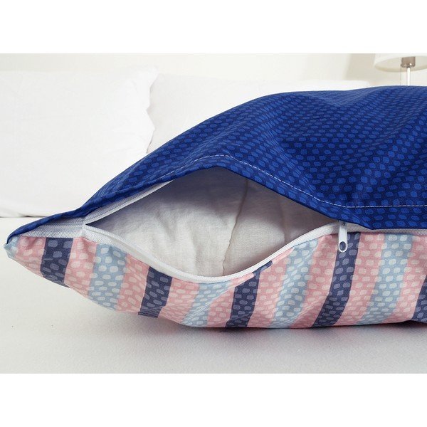 Modra enojna posteljnina iz krepa 140x200 cm Top Class – B.E.S.-image-1