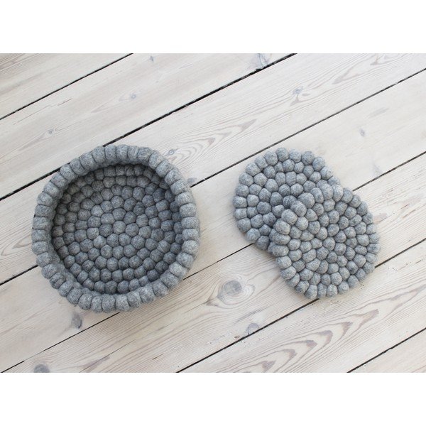 Siv podstavek iz volnenega filca Wooldot Ball Coaster, ⌀ 20 cm-image-3