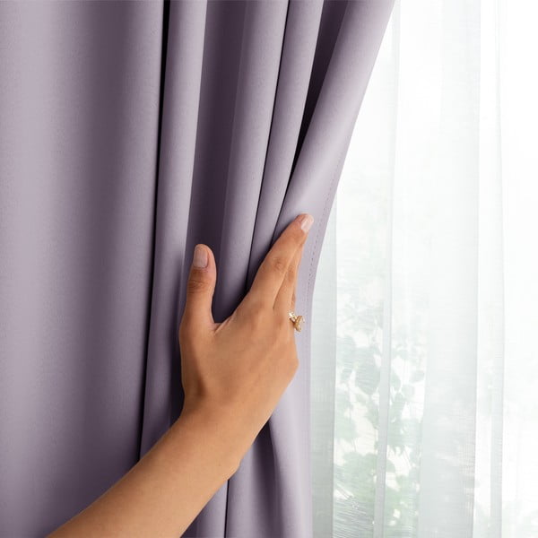 Prašno rožnata zavesa za delno zatemnitev 140x175 cm Kierra – Restilo-image-2