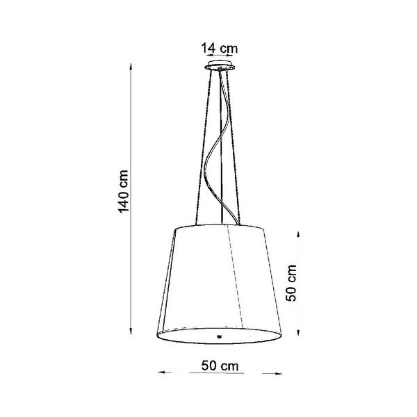 Črna viseča svetilka s steklenim senčnikom ø 50 cm Tresco - Sollux-image-4
