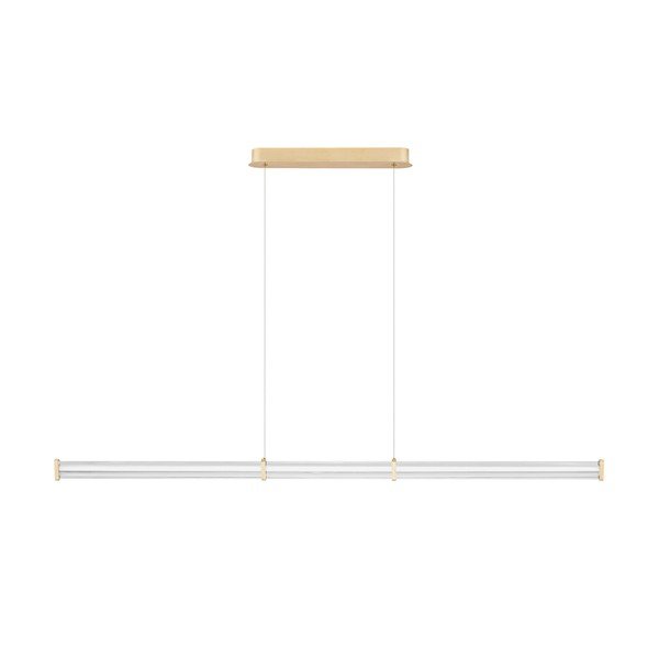 Kovinska LED zatemnitvena viseča svetilka v mat zlati barvi s senčilom iz akrilnega stekla Pheme – Nova Luce