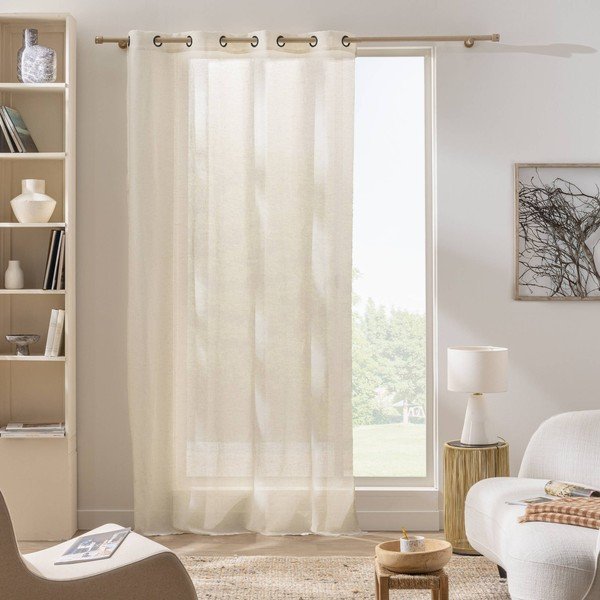 Kremno bela zavesa 140x280 cm Sanya – douceur d'intérieur-image-1