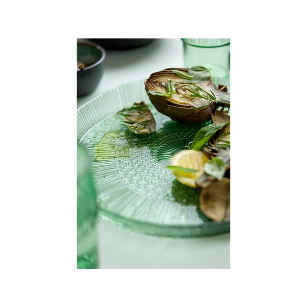 Zelen steklen servirni krožnik ø 30 cm Kusintha – Bitz-image-3