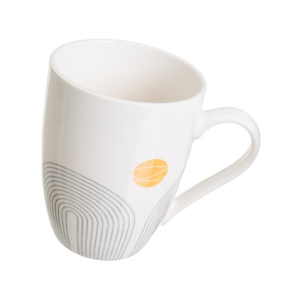 Bele lončene skodelice v kompletu 4 ks 350 ml Sunset – Casa Selección-image-2