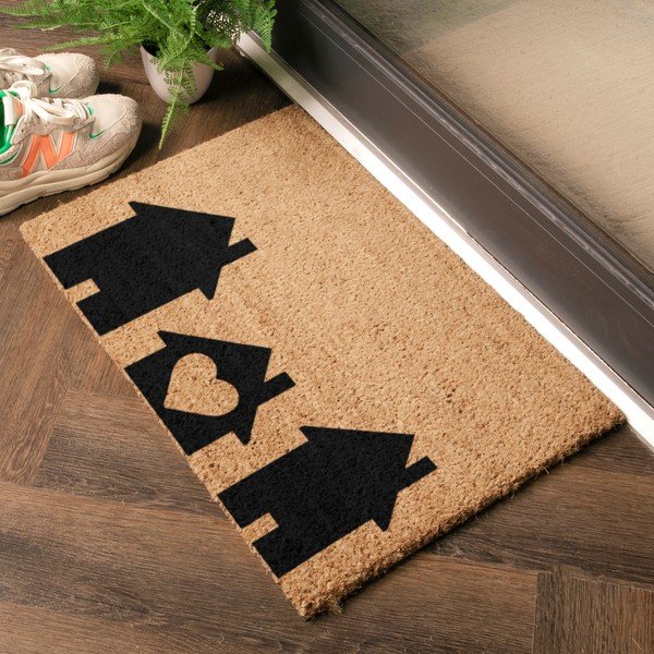Predpražnik iz kokosovih vlaken 40x60 cm Home Is Where the Heart Is – Artsy Doormats-image-1