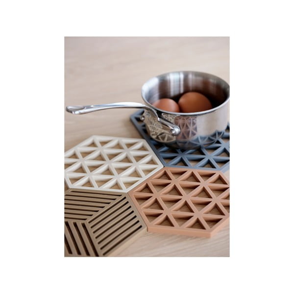 Črna silikonska podloga za vroče lonce Zone Triangles-image-3