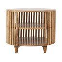 Okrogla klubska mizica iz masivnega manga v naravni barvi ø 60 cm Sali – Bloomingville