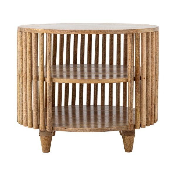 Okrogla klubska mizica iz masivnega manga v naravni barvi ø 60 cm Sali – Bloomingville