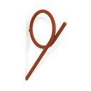 Jeklen stenski obešalnik v barvi terakote Tuba M – Spinder Design