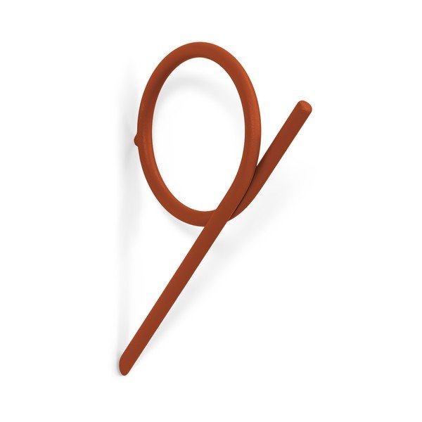 Jeklen stenski obešalnik v barvi terakote Tuba M – Spinder Design