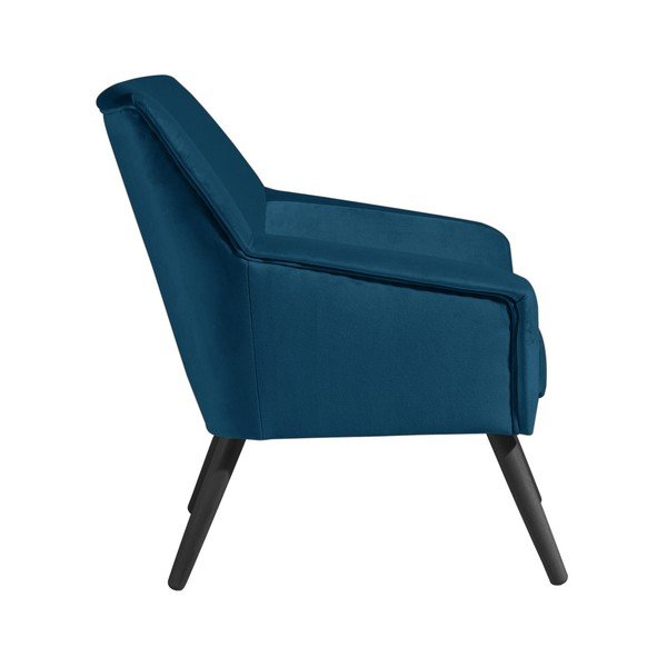 Moder žametni fotelj s črnimi nogami Max Winzer Alegro-image-3