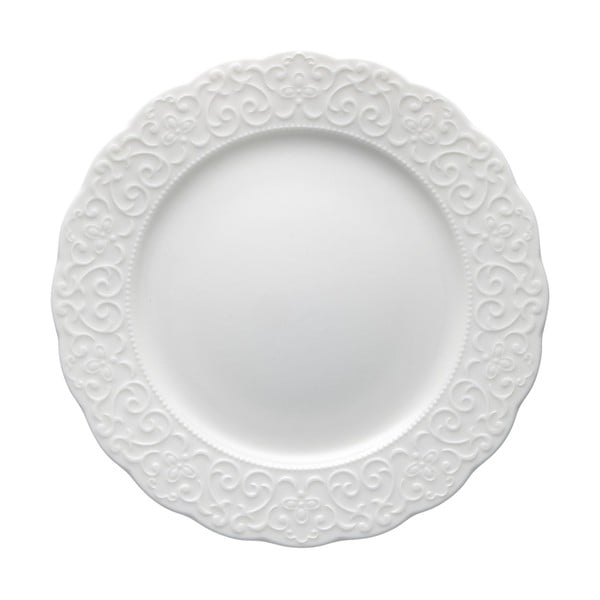 Bel porcelanast krožnik za sladico Brandani Gran Gala, ø 21 cm