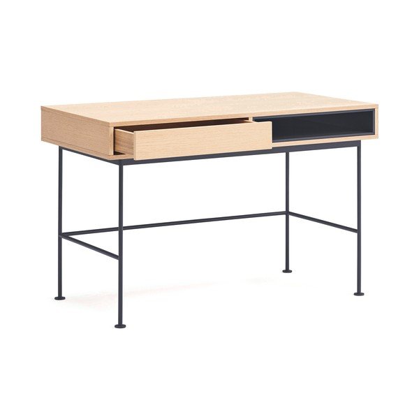 Pisalna miza z mizno ploščo v hrastovem dekorju 60x120 cm Yoko – Teulat-image-2