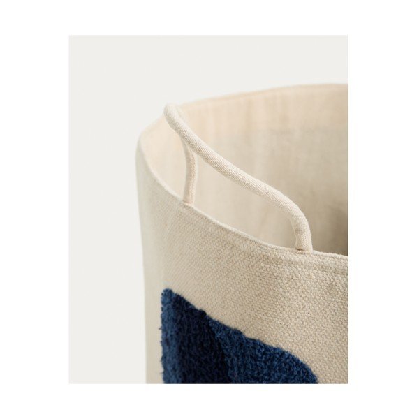 Slonokoščena tekstilna otroška škatla za shranjevanje ø 45x30 cm Tandani – Kave Home-image-3