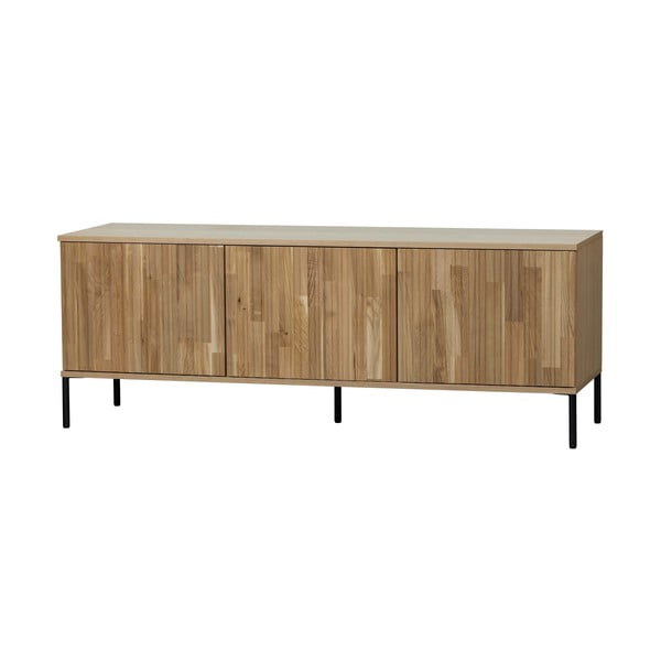 TV omarica v hrastovem dekorju v naravni barvi 150x56x44 cm Gravure – WOOOD-image-3
