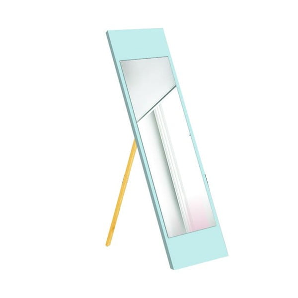 Stoječe ogledalo s turkizno modrim okvirjem Oyo Concept, 35 x 140 cm