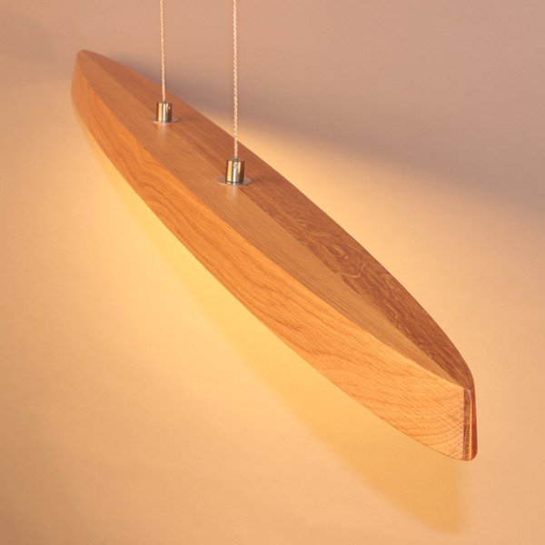 LED zatemnitvena viseča svetilka v srebrni in naravni barvi z lesenim senčilom Shine-wood – Fischer & Honsel-image-2